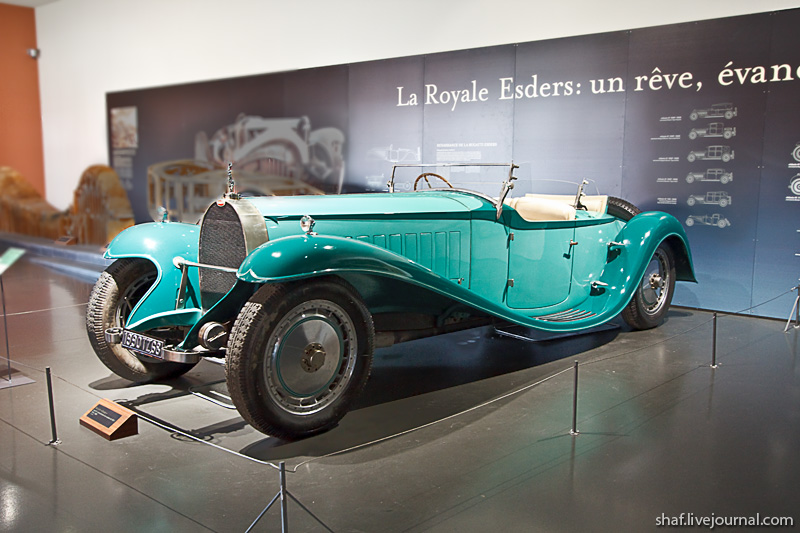 Автомузей; Национальный музей автомобилей, Мюлуз (Mulhouse), Франция; Bugatti Type 41; La Royale; Roadster Royale Esders